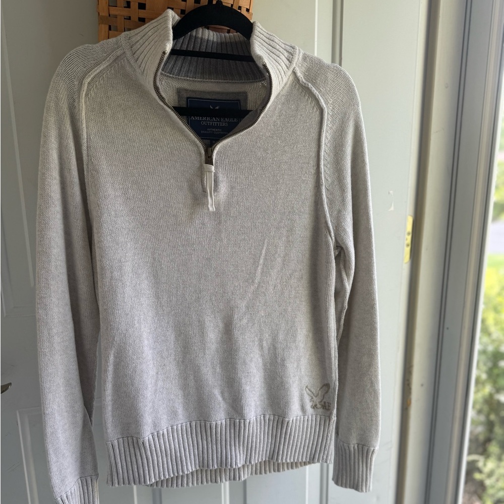 American Eagle Outfitters Gray Zip Up Sweater